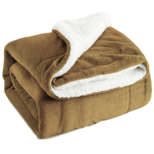 Double Layer Flannel Sherpa Fleece Throw Blanket